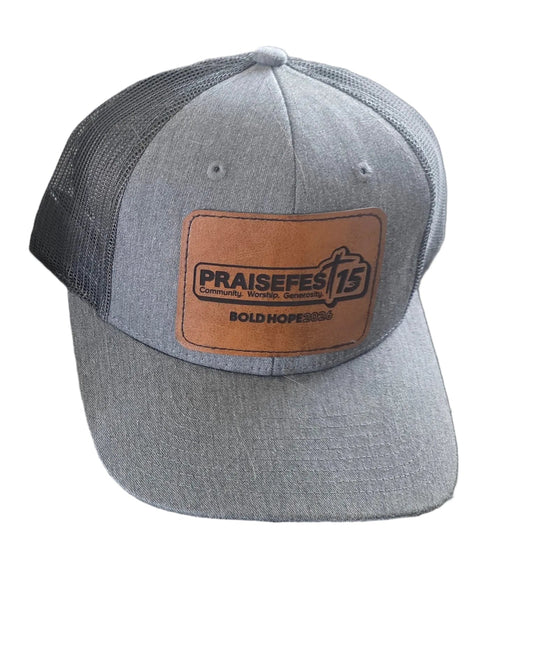 Praisefest  cap with engraved leather patch